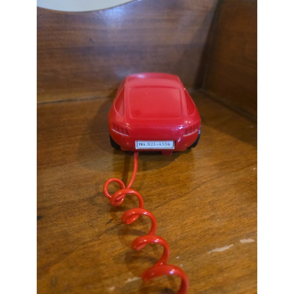 Vintage 1985 Telephone Dialfone Red Sport Car Auto Novelty RC22 Phone Hong Kong - Picture 2 of 9